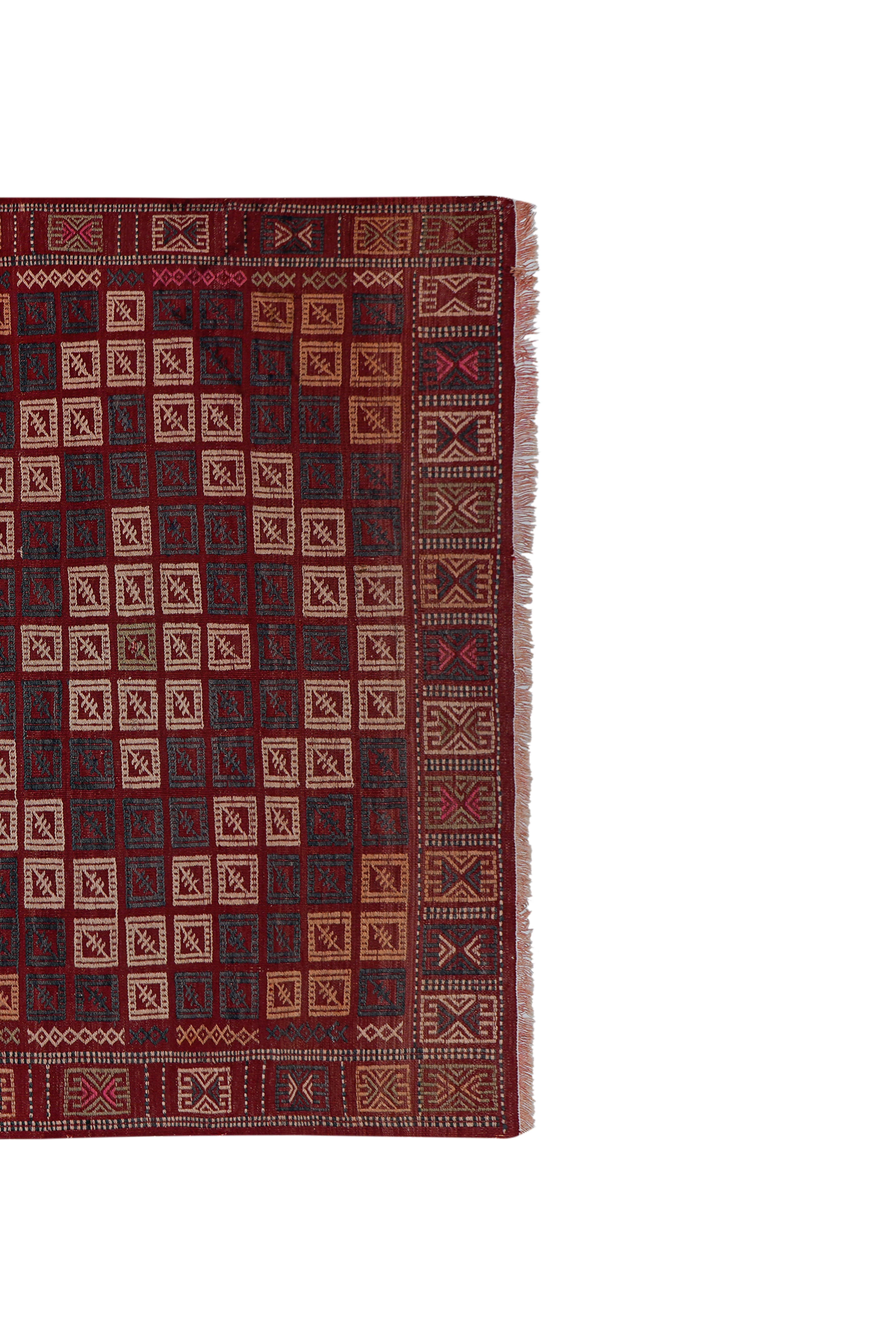 Vintage Turkish Kilim Rug 4'9'' x 6'9''