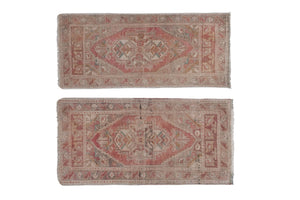 Vintage Oushak Yastik Rugs Set of 2 | 22'' x 41''
