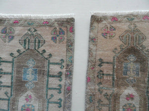 Vintage Oushak Yastik Rugs Set of 2 | 17'' x 24''