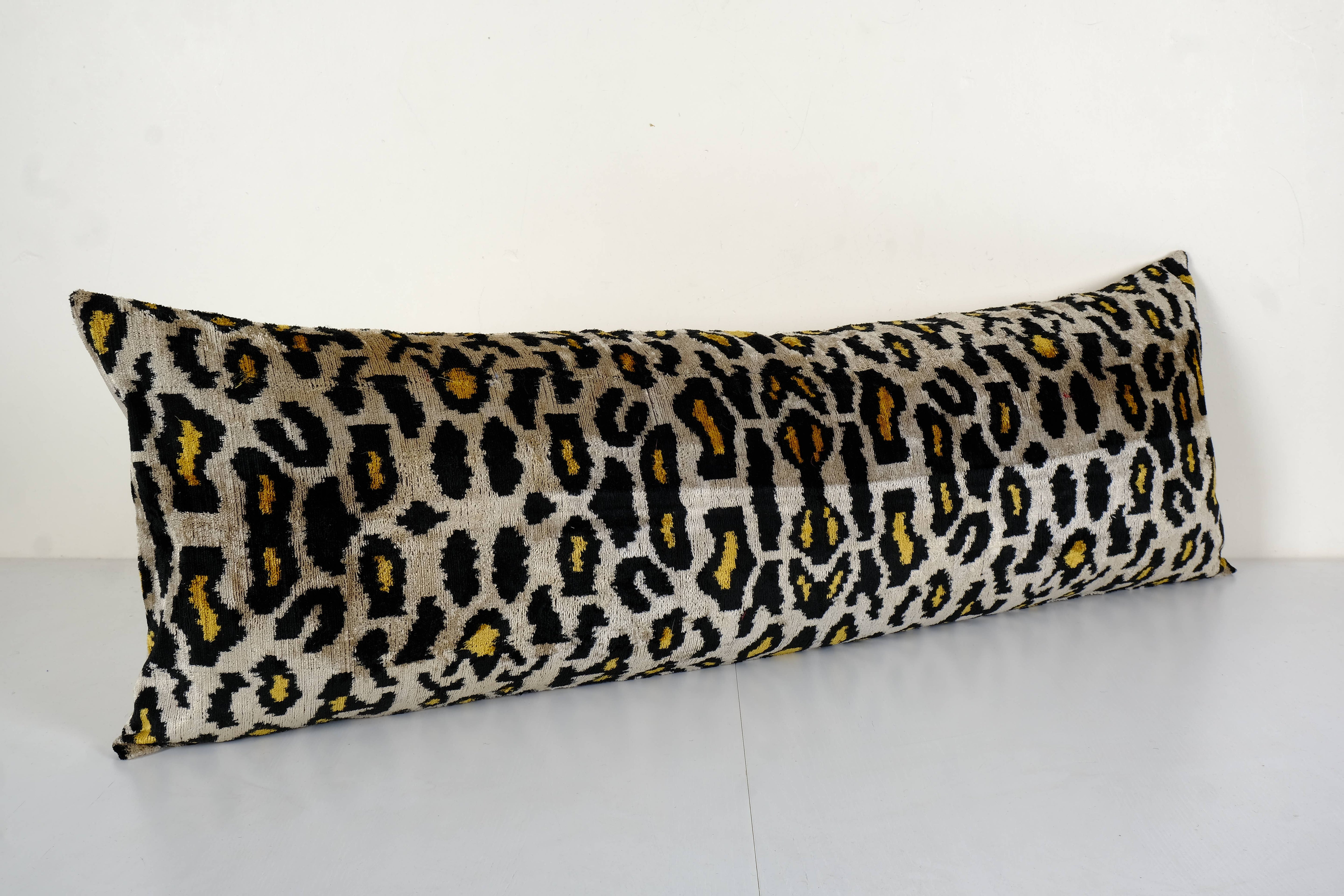Silk Ikat Velvet Pillow Cover | 15'' x 45''