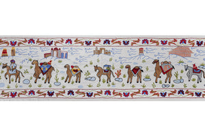 Hand-Embroidered Suzani Table Runner 1'8'' x 6'3''