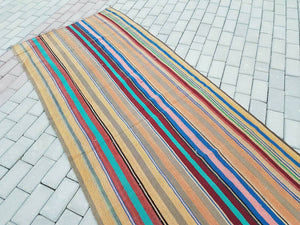 Vintage Turkish Kilim Runner 3'5'' x 8'8''