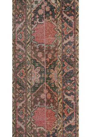 Vintage Turkish Karapinar Runner Rug 1'8'' x 17'2''