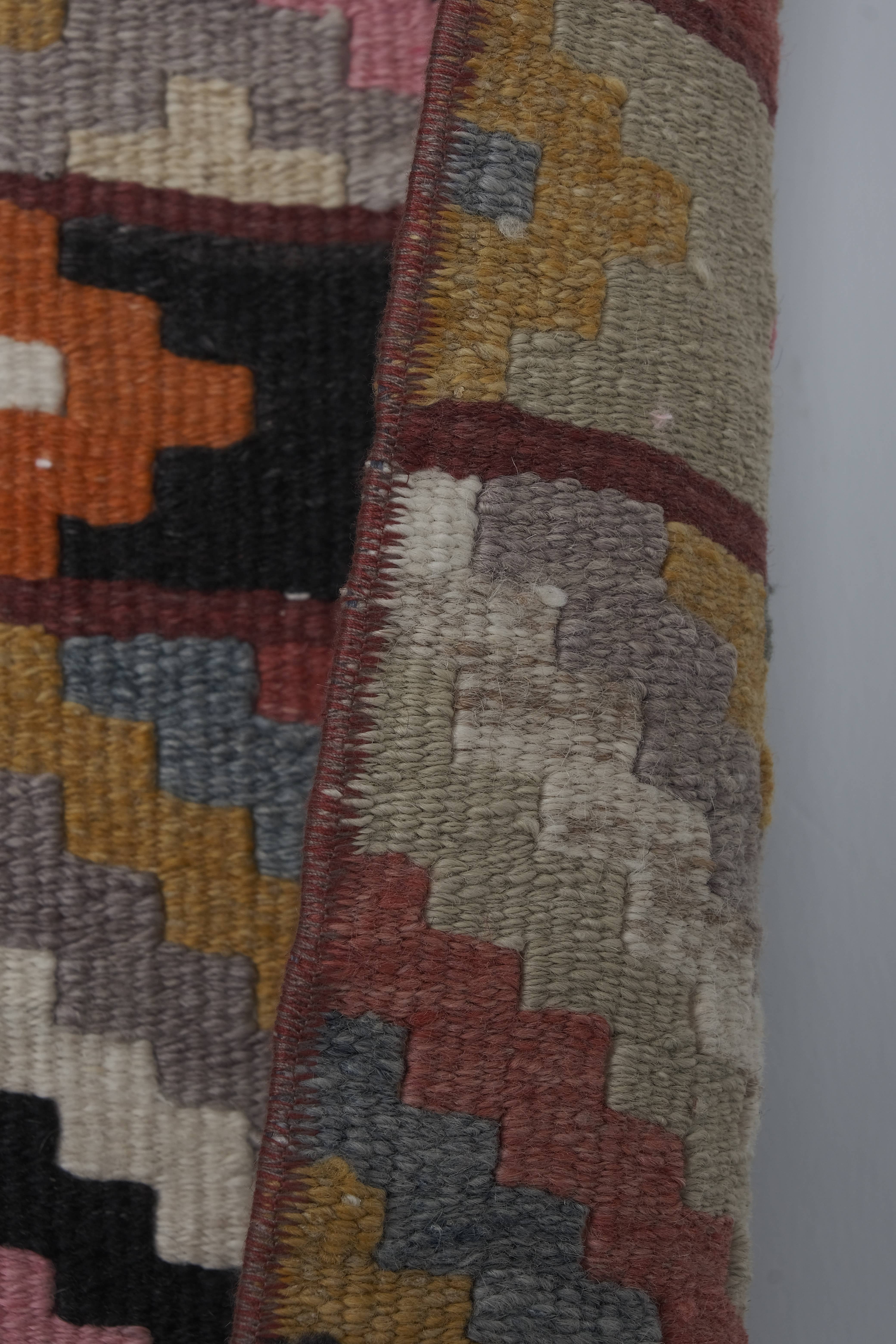 Vintage Turkish Kilim Runner 2'6'' x 14'7''