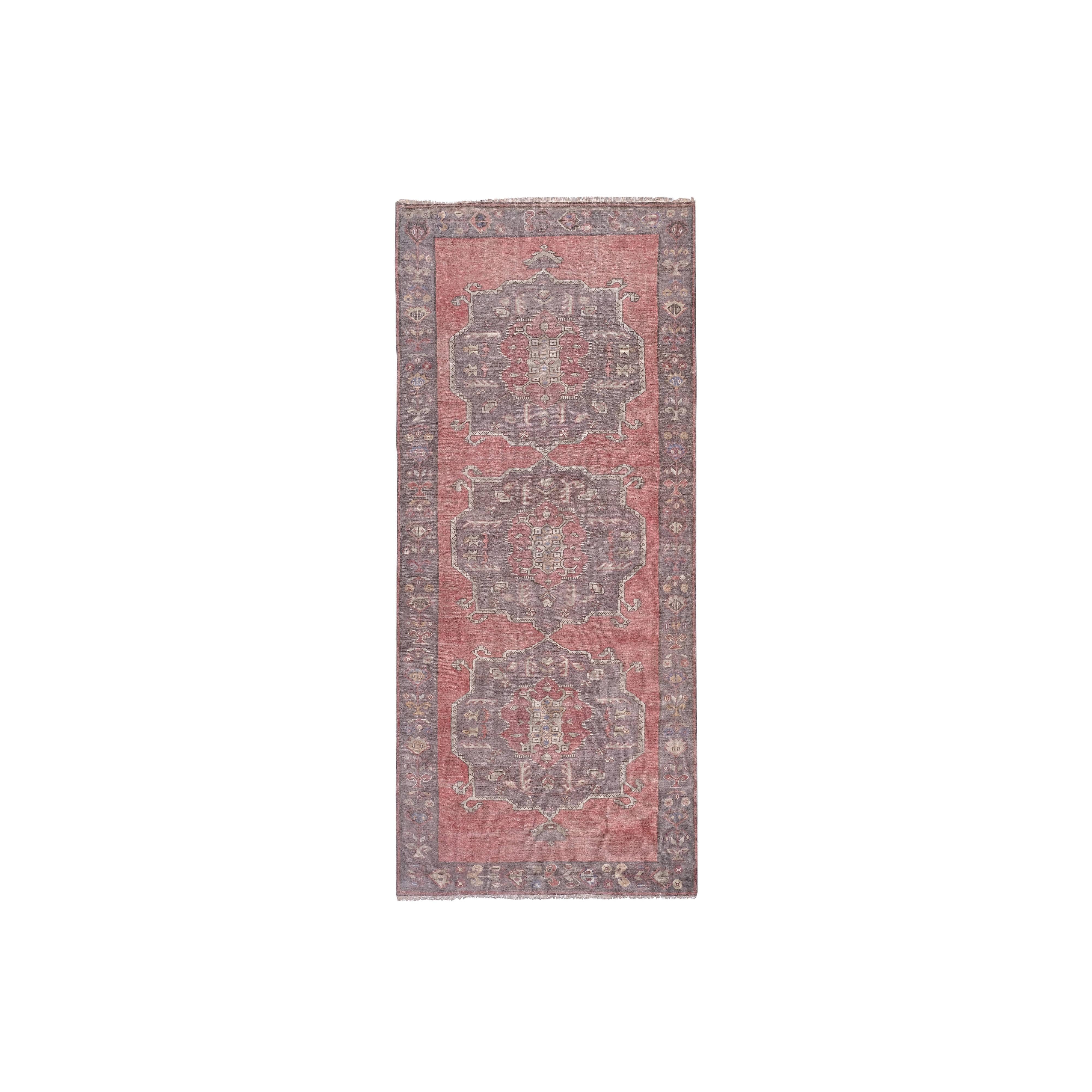 Vintage Turkish Karapinar Rug 4'9'' x 11'1''