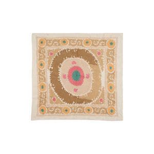 Hand-Embroidered Suzani Wall Hanging & Tablecloth 3'11'' x 4'6''