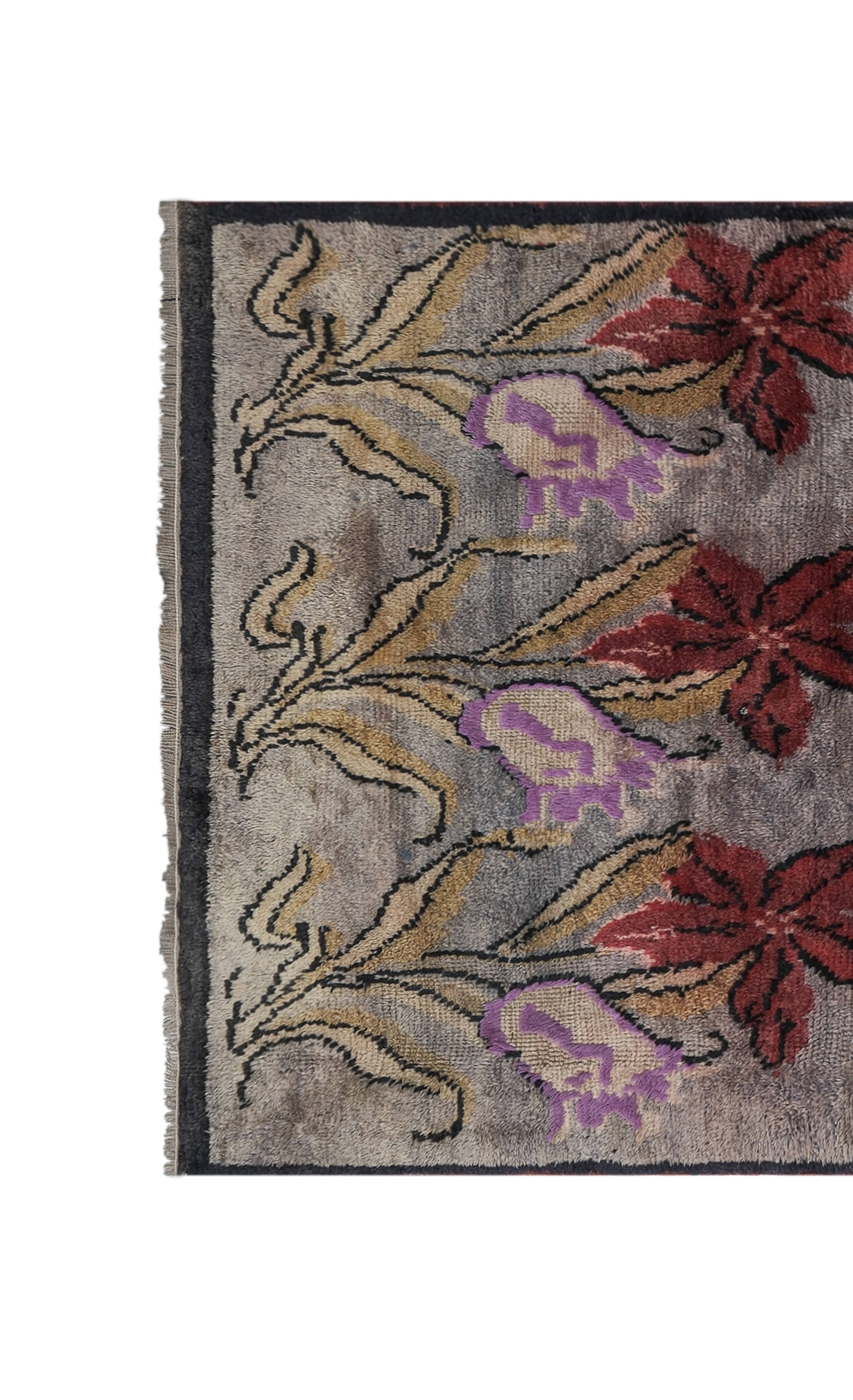Vintage Turkish Tulu Rug 3'8'' x 5'7''