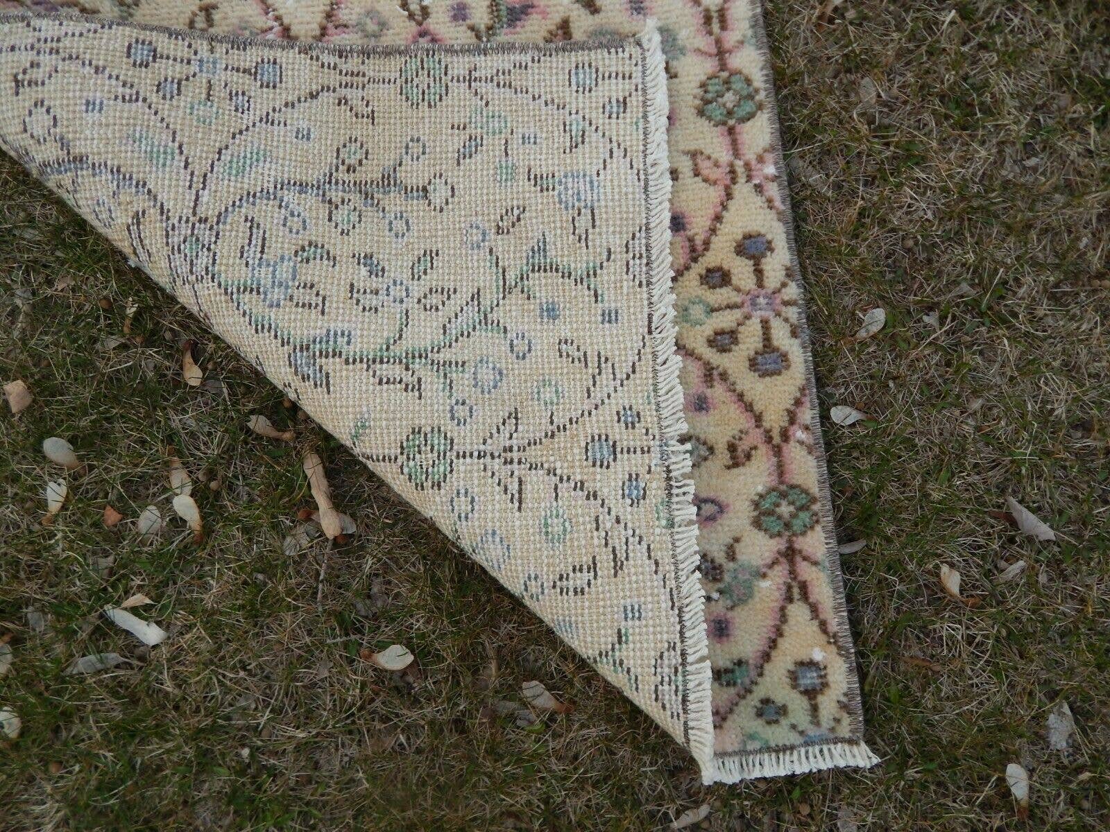 Vintage Turkish Anatolian Oushak Runner 2'1'' x 10'4''