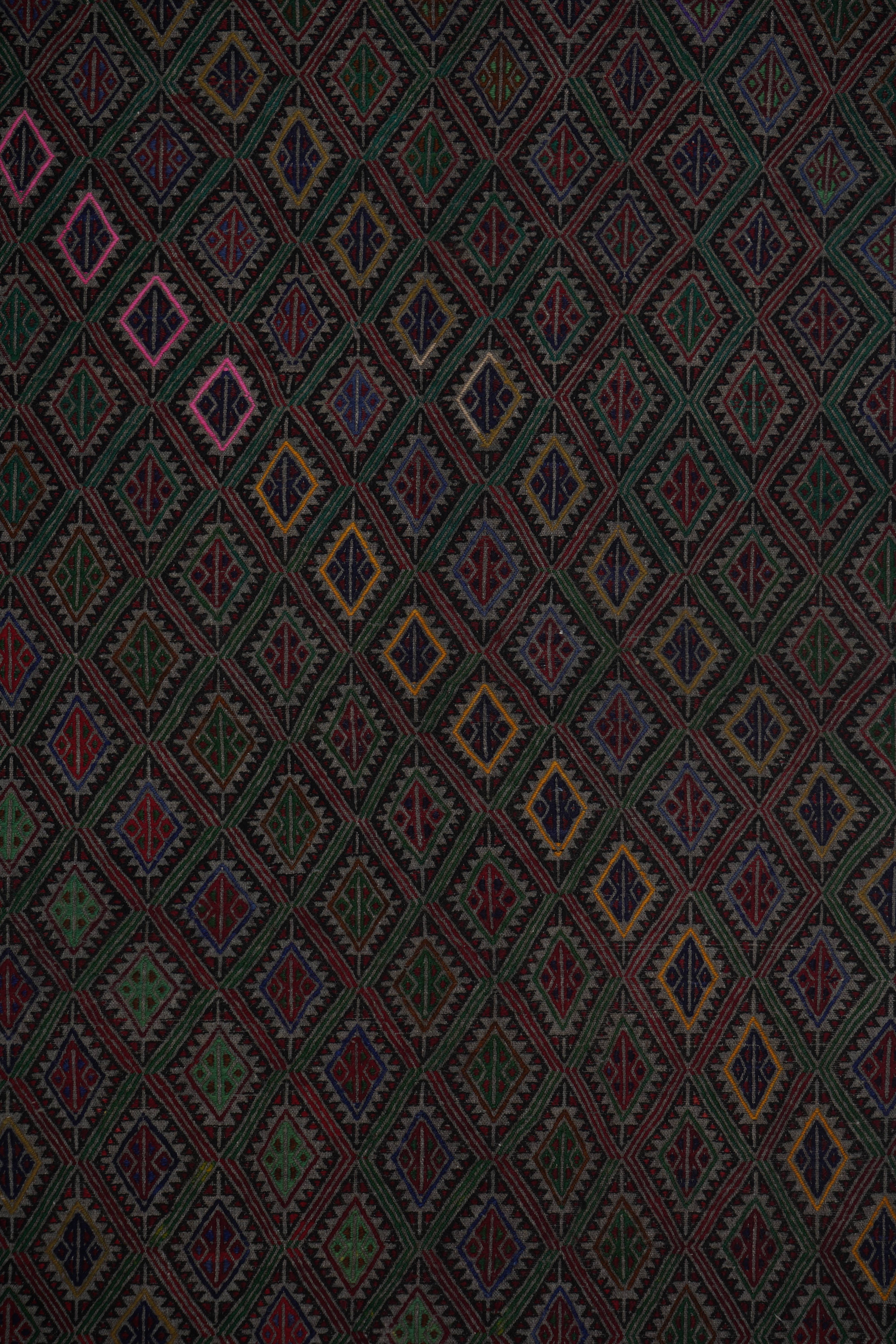 Vintage Turkish Kilim Rug 3'9'' x 6'2''