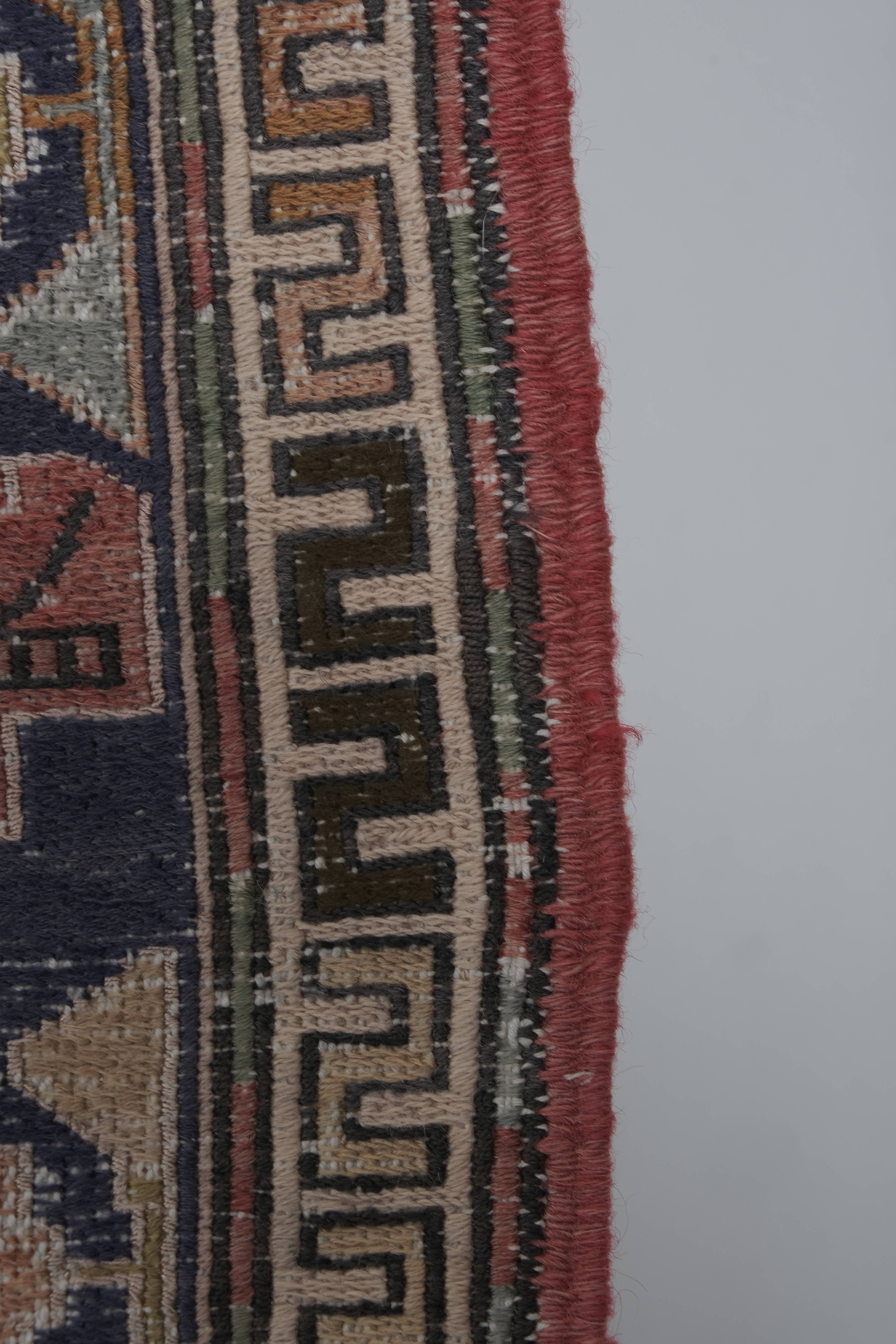 Vintage Turkish Soumac Kilim Rug 3'8'' x 6'8''