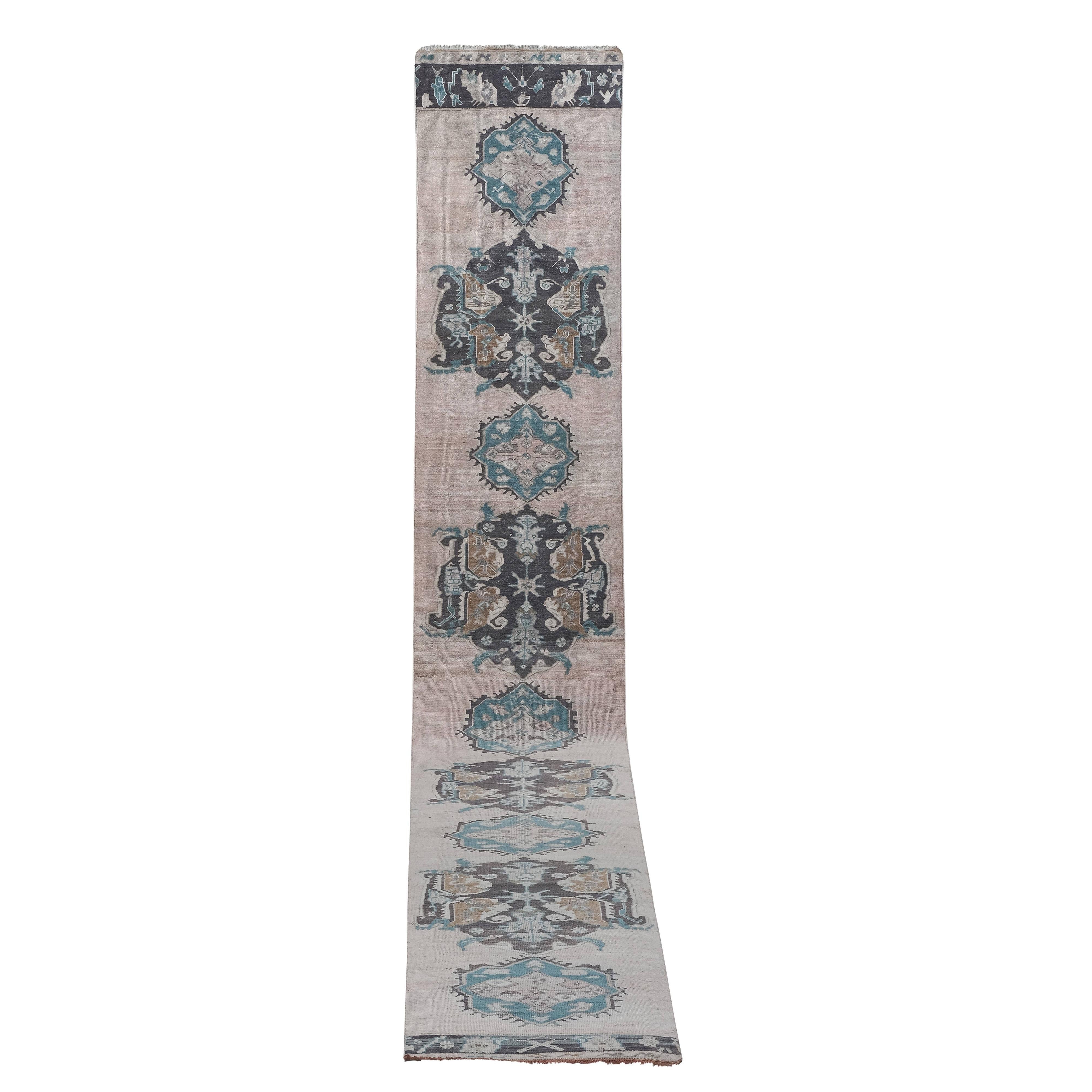 Vintage Turkish Runner Rug 3'1'' x 20'2''