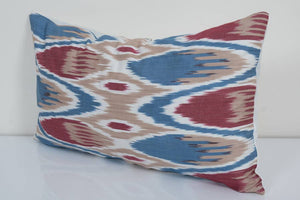 Silk Ikat Velvet Pillow Cover | 12'' x 22''