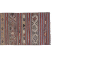Vintage Turkish Kilim Runner 2'6'' x 10'8''