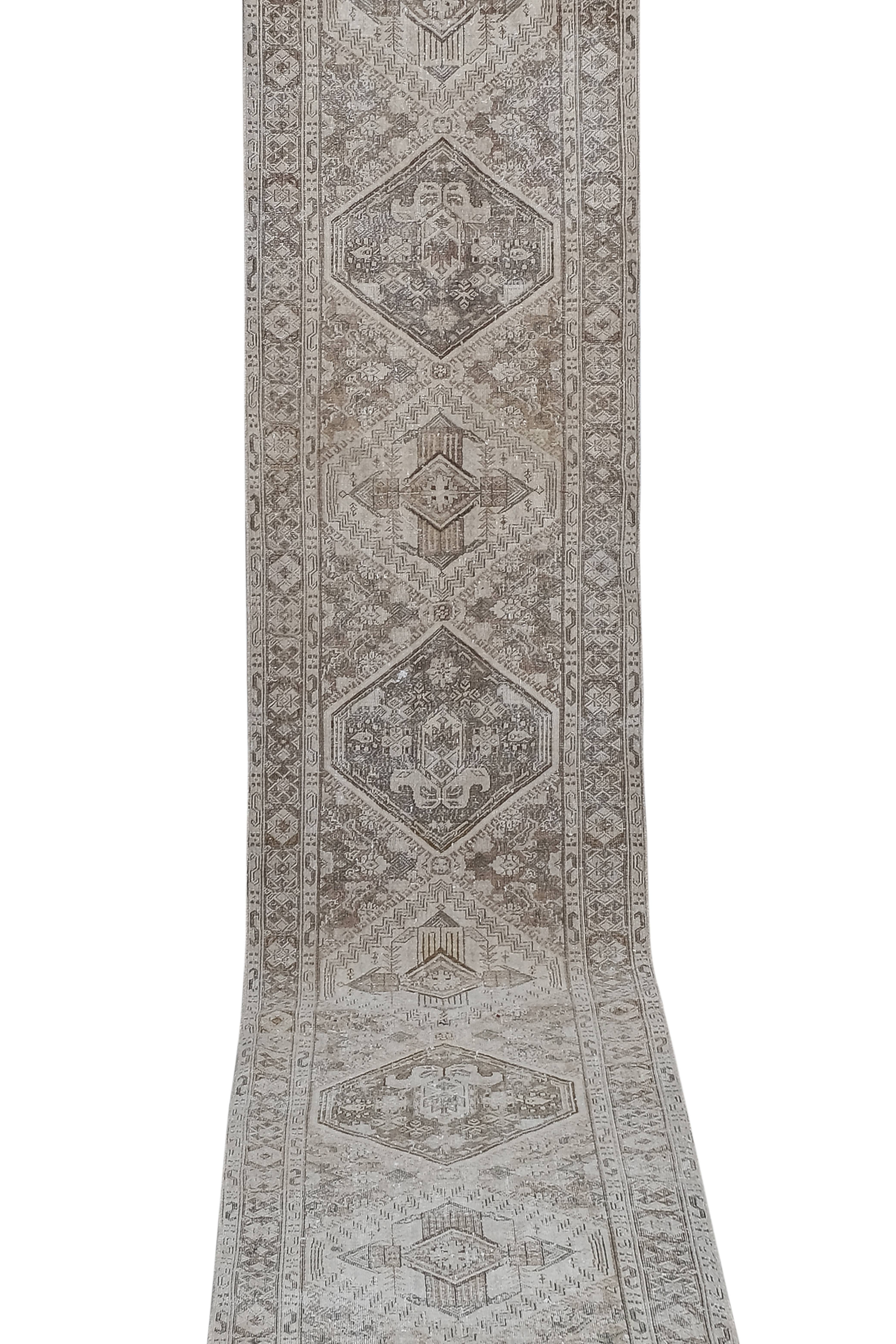 Vintage Turkish Runner Rug 2'6'' x 14'1''