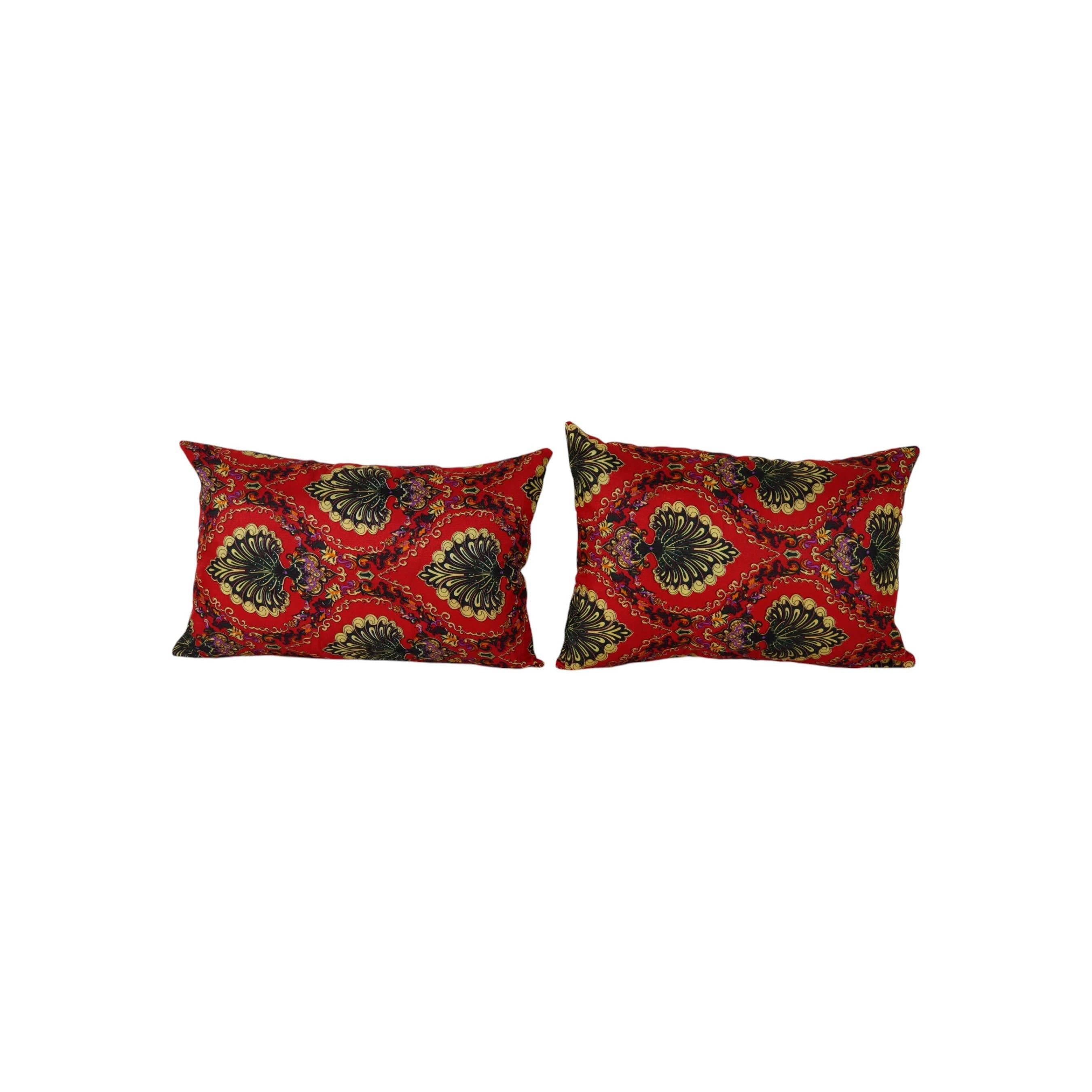 Uzbek Roller Printed Pillow Cover Set of 2 | 14'' x 22''