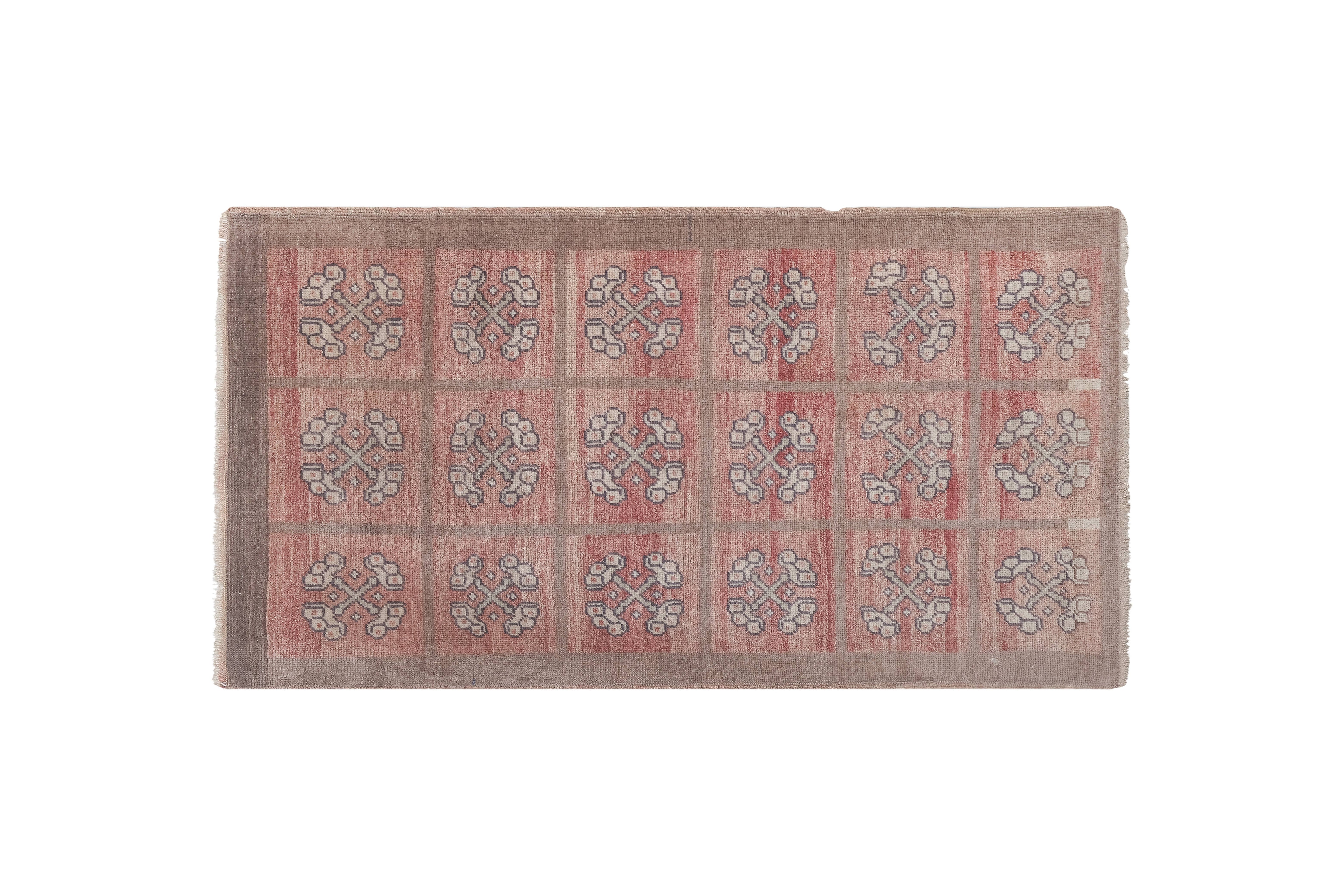 Vintage Turkish Karapinar Runner Rug 3' x 5'6''