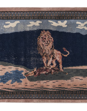 Vintage Turkish Rug 3'3'' x 4'