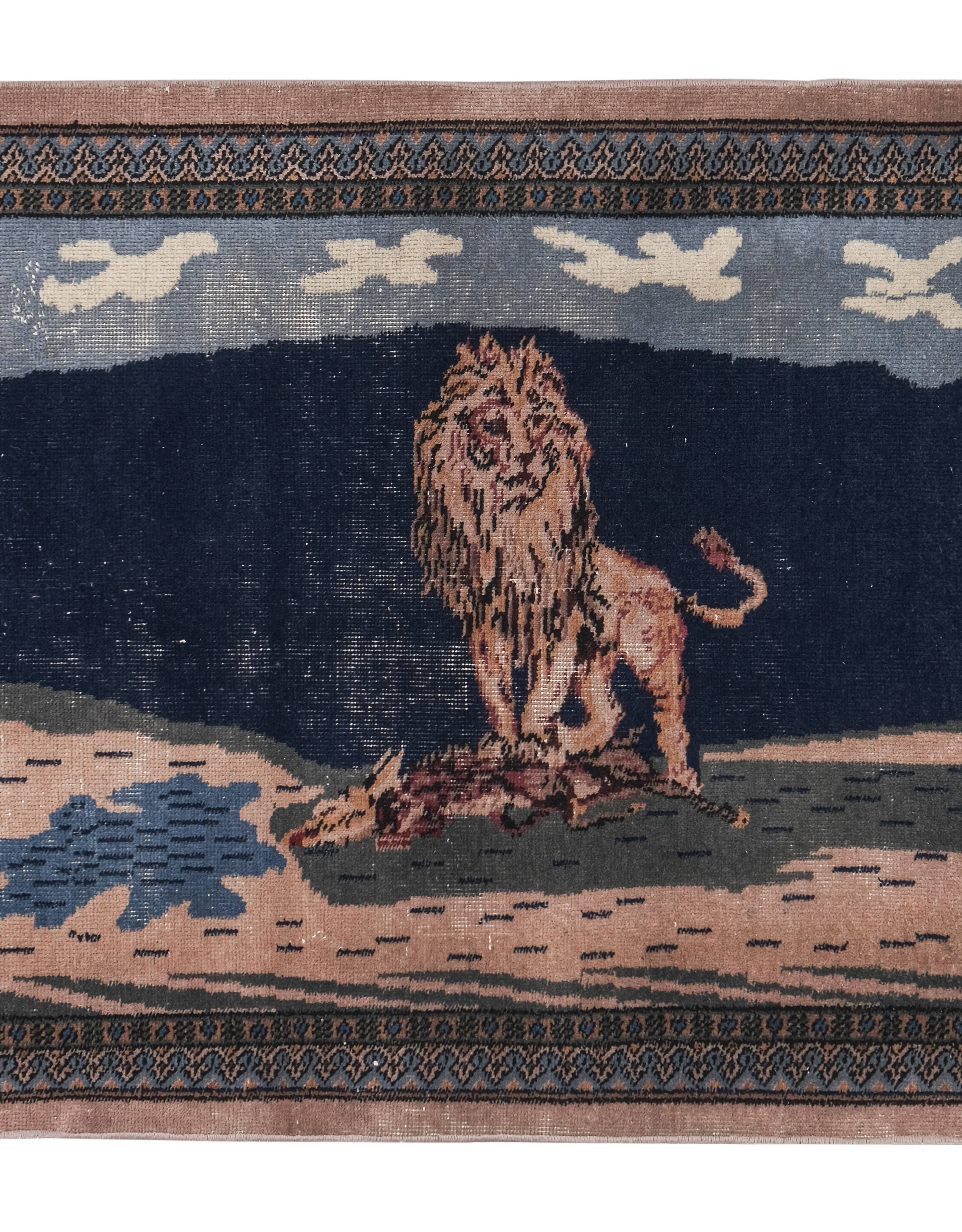 Vintage Turkish Rug 3'3'' x 4'