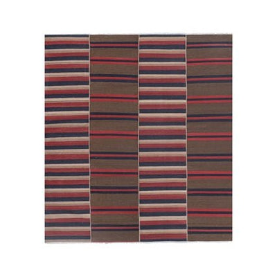 Handwoven Bohemian Square Turkish Kilim Rug 9'1'' X 10'