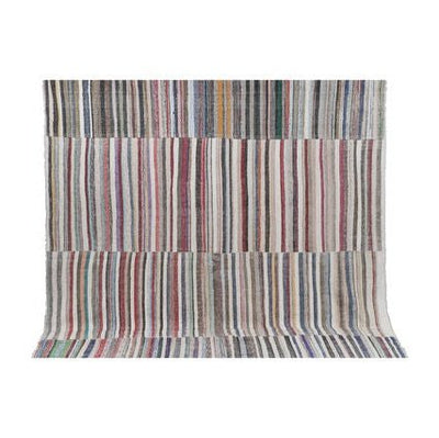Vintage Striped Turkish Flat-Weave Kilim Rag 13'1'' X 13'2''