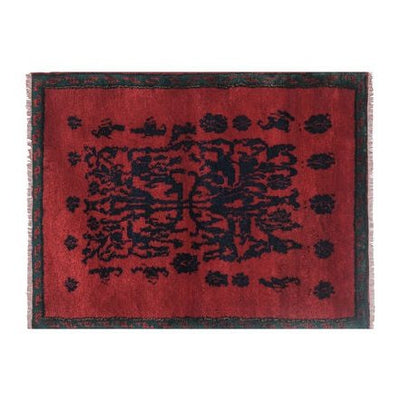 Vintage Angora Wool Turkish Shaggy Rug 3'5'' X 4'7''