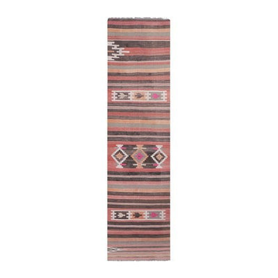 Striped Turkish Kilim Rug Runner 2'9'' X 11'6''