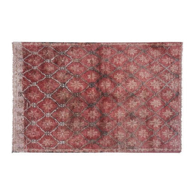 Vintage Coral Paradise Turkish Tulu Rug 4'4'' X 6'8''