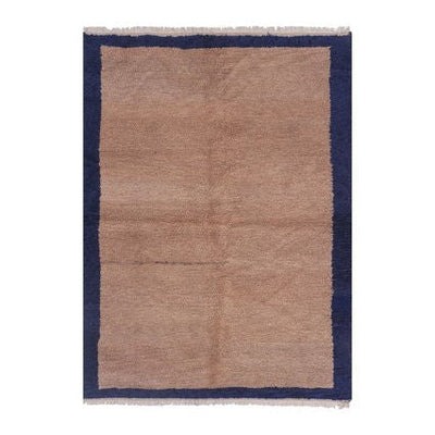 Vintage Checkered Tulu Rug - Soft Wool Pile 4'4'' X 5'11''