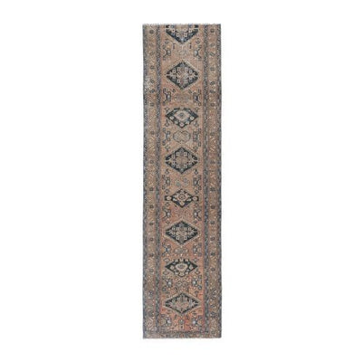 Vintage Anatolian Hand-Knotted Wool Runner Rug