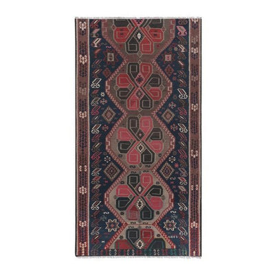 Mid 20th Century Decorative Long Vintage Kars Kilim Rug
