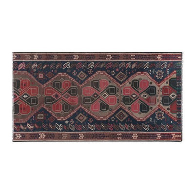 Mid 20th Century Decorative Long Vintage Kars Kilim Rug