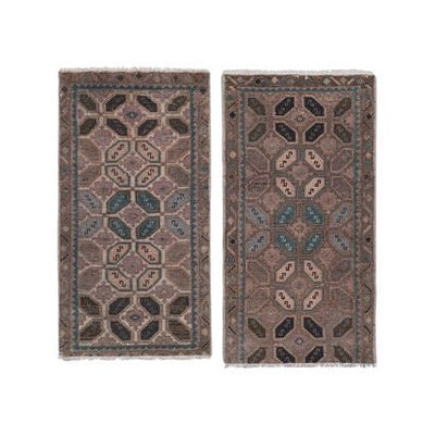 Distressed Low Pile Yastik Rug - a Pair