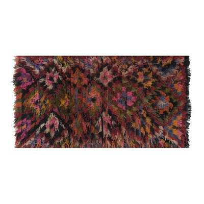 Vintage Turkish Shaggy Filikli Rug - Designer Tulu Carpet 3'1'' X 5'10''