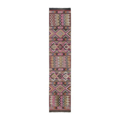 Mid 20th Century Vintage Turkish Kilim Runner 2'6'' X 12'2''