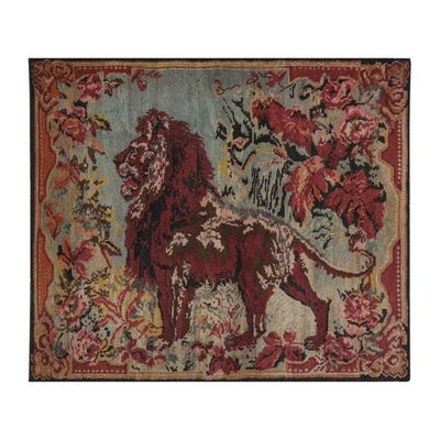 Vintage Lion Rug 4'11'' X 5'9''