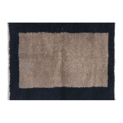 Vintage Organic Wool Gray Turkish Tulu Rug 4'1'' X 5'4''