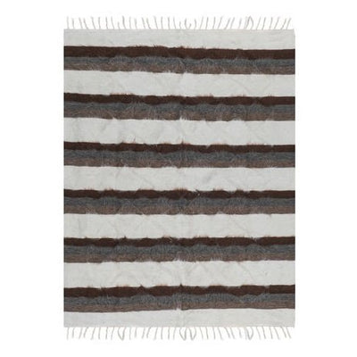 Striped Turkish Siirt Blanket - Shagy Carpet