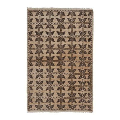 1960s Vintage Turkish Tulu Rug - Organic Wool Shaggy Carpet 4' X 6'3''