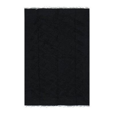 Vintage Black Turkish Siirt Shaggy Kilim Rug 5'3'' X 7'4''