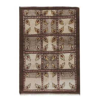 Organic Wool Floral Turkish Karapinar Tulu Rug - Shaggy Carpet