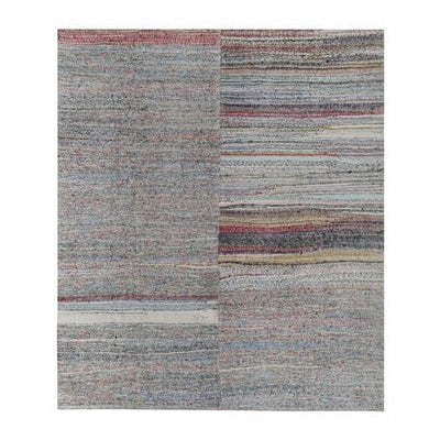 Vintage Two Panel Turkish Palas Kilim Rug 9'2'' X 10'4''