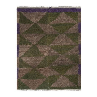 Vintage Angora Mohair Primitive Small Tulu Rug 3'6'' X 4'3''