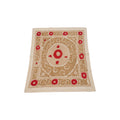 Hand-Embroidered Suzani Wall Hanging & Tablecloth 4'3'' x 5'