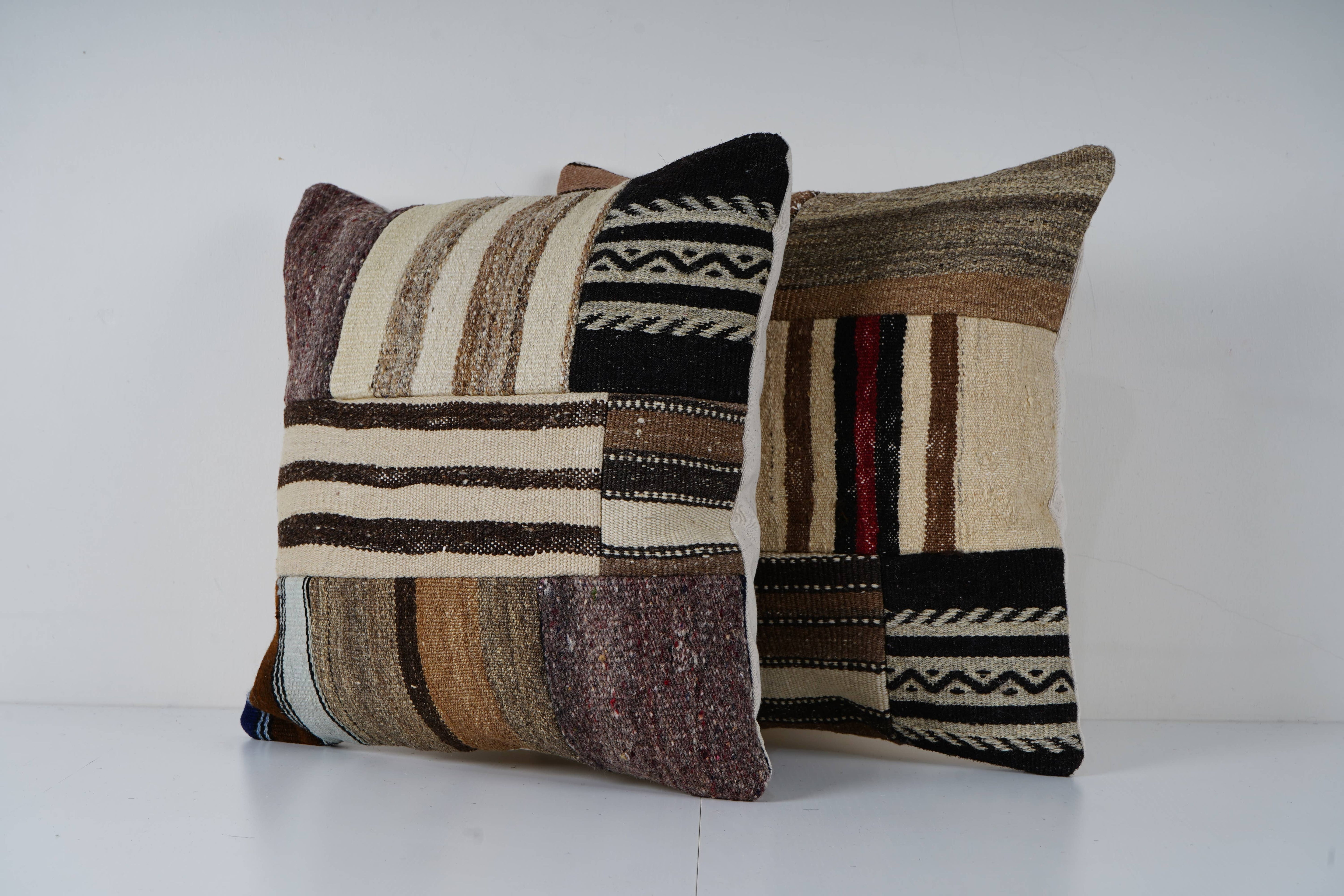 Kilim Patchwork Pillow Cover Set of 2 | 20'' x 20''