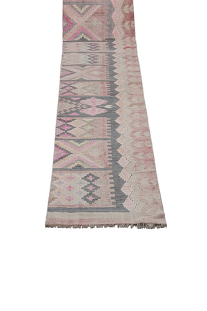 Vintage Turkish Kilim Runner 2'5'' x 22'6''