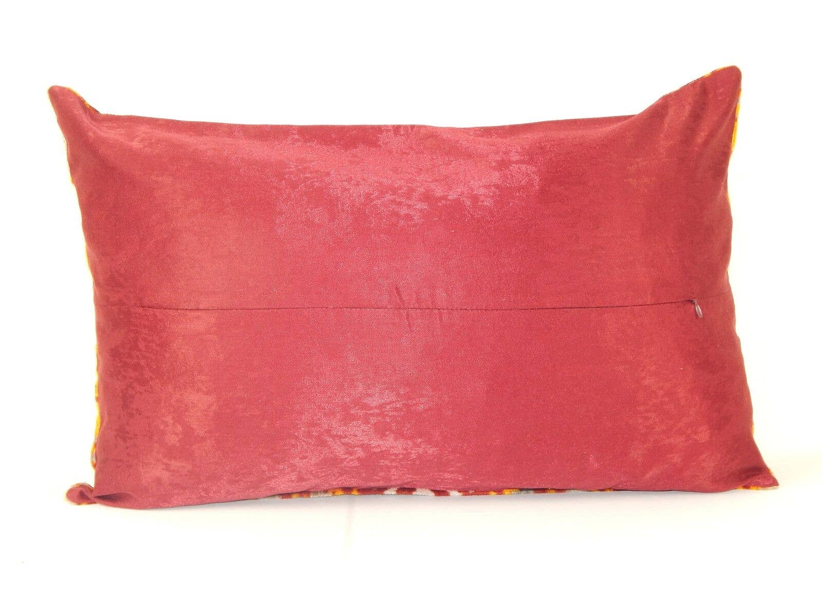 Silk Ikat Velvet Pillow Cover | 16'' x 24''