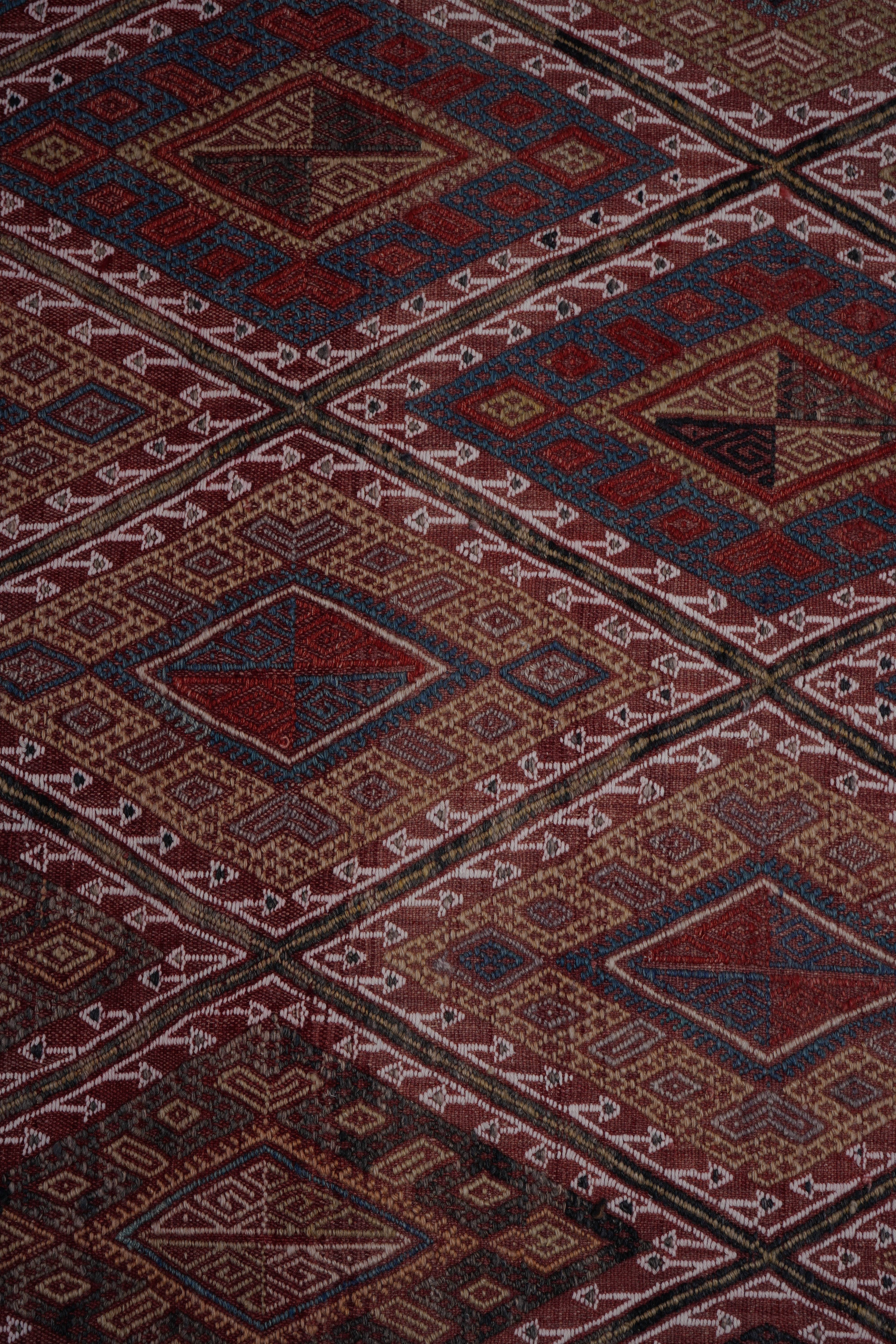 Vintage Turkish Kilim Rug 5'3'' x 7'9''