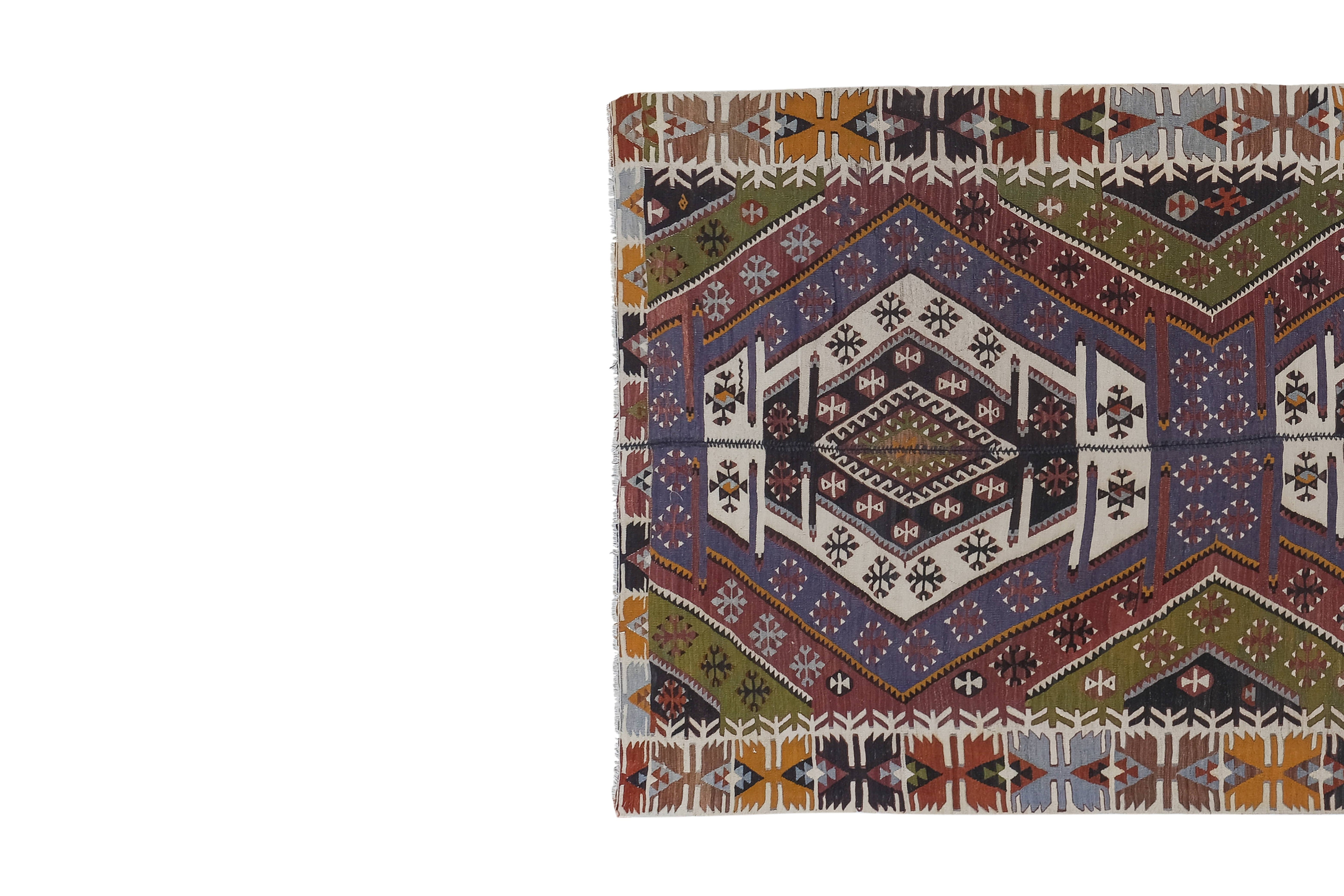 Vintage Turkish Anatolian Kilim Rug 4'11'' x 11'11''