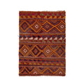 Vintage Checkered Turkish Tulu Rug 3'10'' x 5'4''