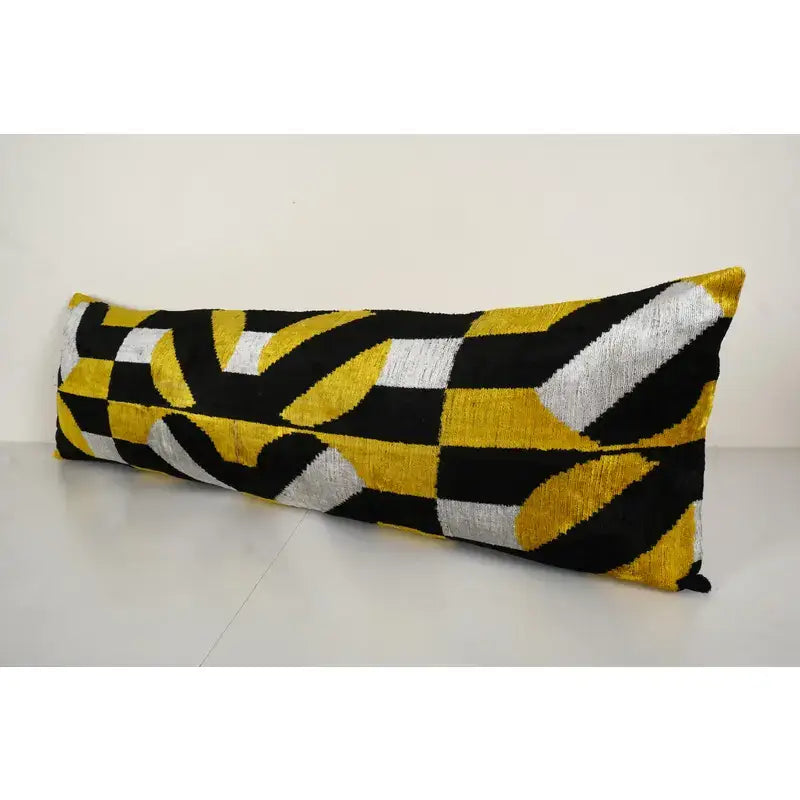 Silk Ikat Velvet Pillow Cover | 16'' x 48''